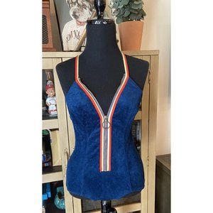 Vintage 1960s Swimwear/Romper - Vintage Beach Party Swimwear - Size 7